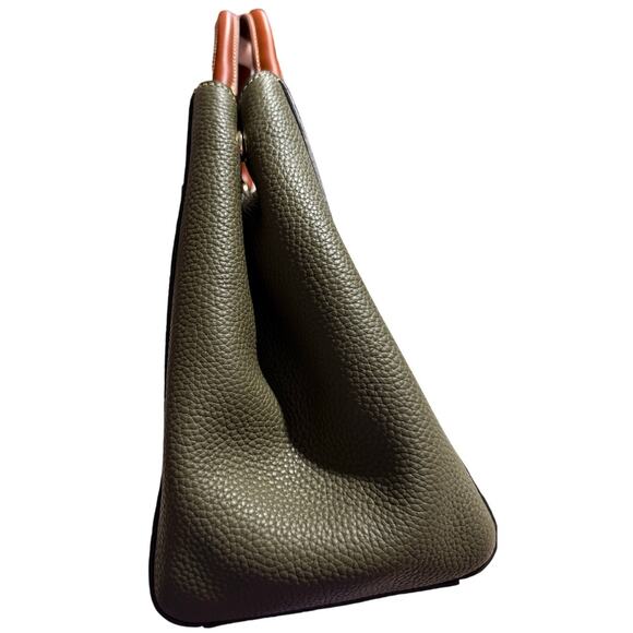 Dooney & Bourke Pebble Grain Zip Satchel Leather Structured MSRP$478 R1930 Green - Picture 12 of 16